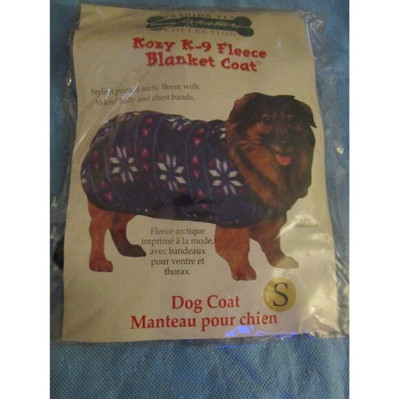 Fashion Pet Dog Pet Kozy K9 Fleece Blanket Coat Sweater Small S - Picture 1 of 5
